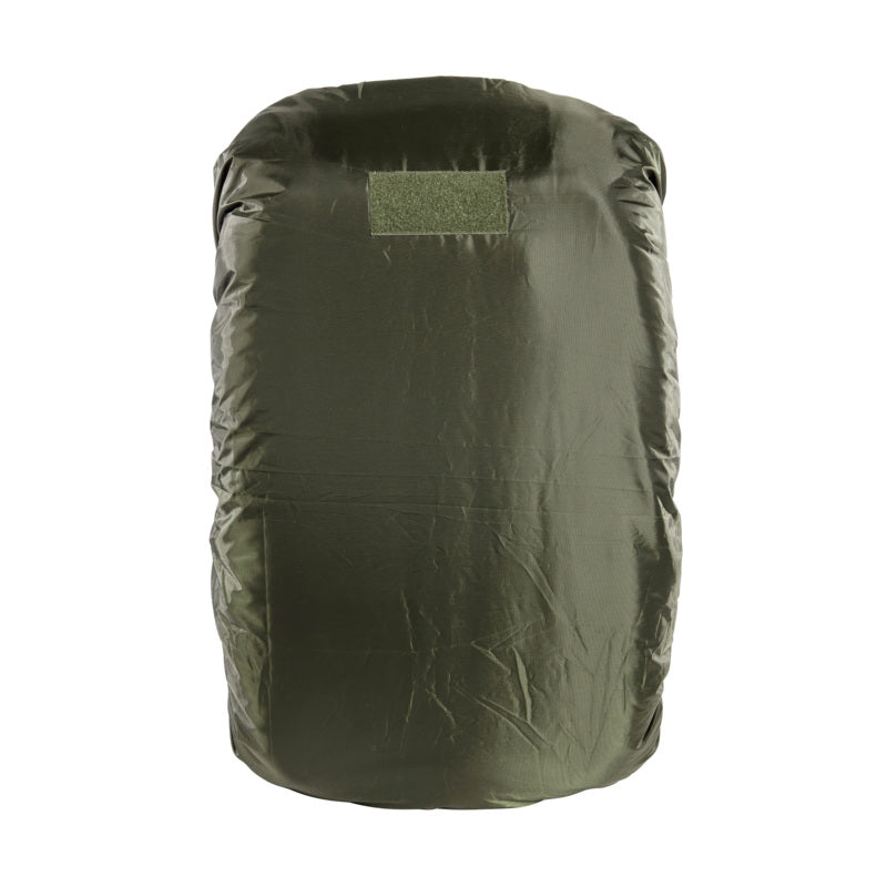 Back of Tasmanian Tiger raincover for backpacks - with drawstring close at the top - Olive